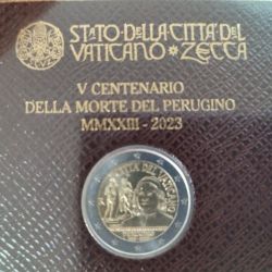 2 Euro Gedenkmnze Vatikan 2023 Perugino