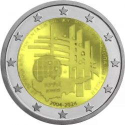 2 Euro Gedenkmnze Zypern 2024 20 Jahre Zyperns EU-Beitritt