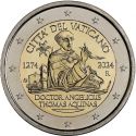 2 Euro Gedenkmnze Vatikan 2024 750. Todestag von Thomas von Aquin